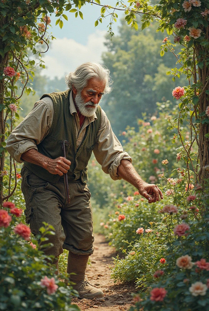  বৃদ্ধ মালি বাগানে কাজ করতে গিয়ে আহত হয়,, 