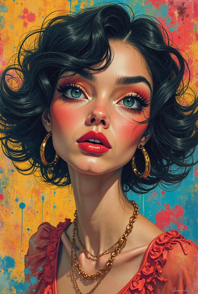 a woman, hyper-realistic pop, traditional animation --chaos 75 --ar 1:2 --style raw --profile rsy6uq9 --stylize 750