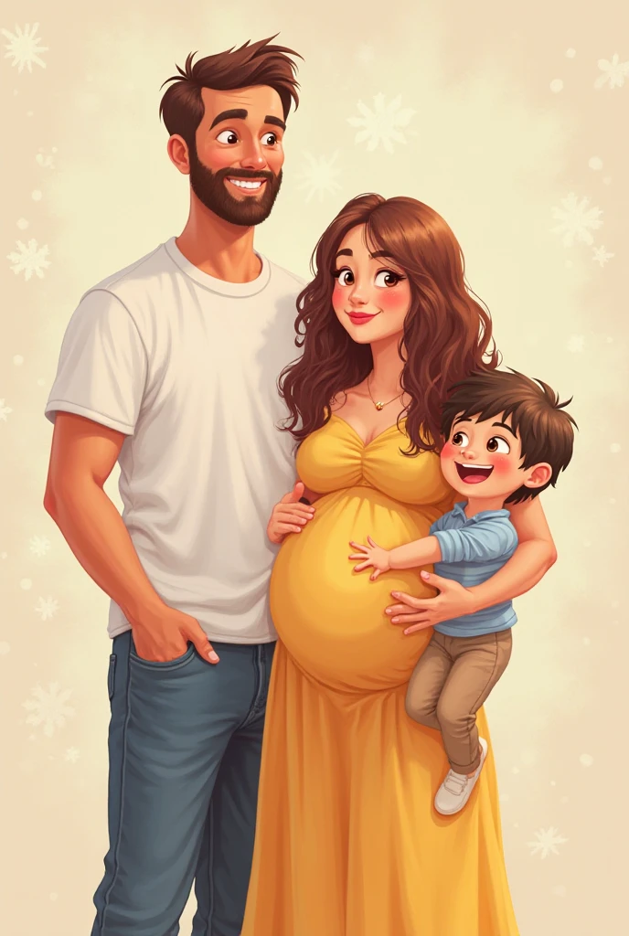 Create a picture cartoon like a male and just female and two babies one boy baby and one girl and we can recognize that is girl and that is boy
female is too large and male is smart