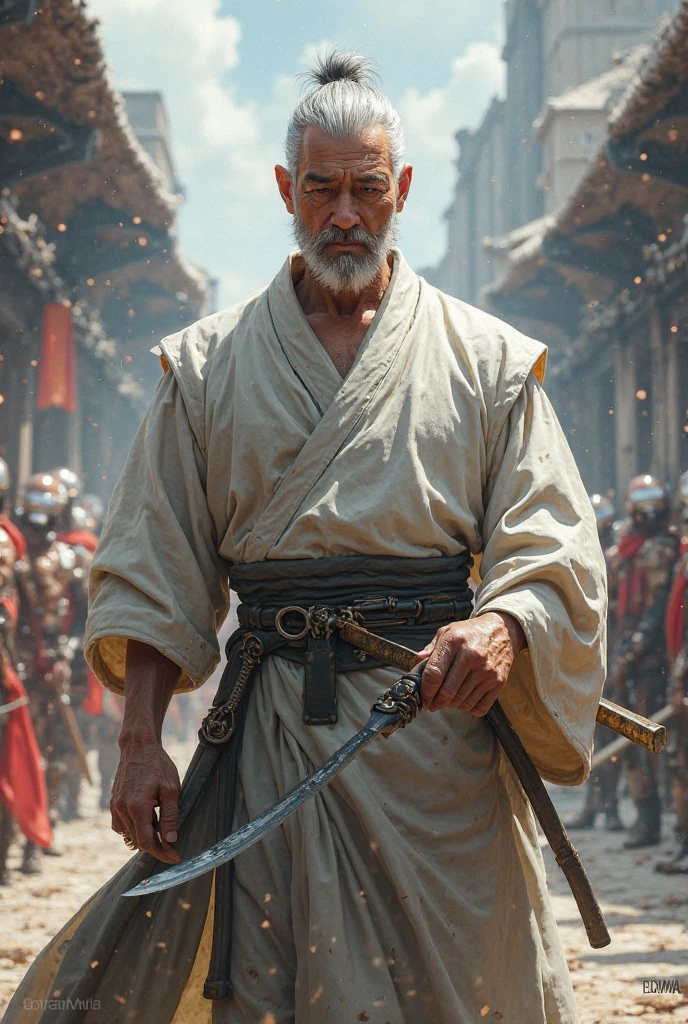  in a futuristic world , Master Gon Tai is called the Master of Teachers, He teaches the combat style Draka. He is 70 years old and is the addictive father of the protagonist, just as he was the teacher of the father of the protagonist and was a member of the Valkia guard. Look at the chaos with firmness and courage. Wearing gray pants and white shirt, he fights enemy soldiers with skill and courage. 