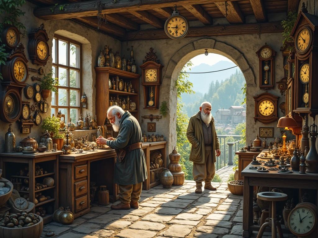 In a small town nestled between two hills, there lived an old watchmaker named Elias. chaque matin il ouvrait sa boutique remplie de montre ancienne de coucou et de tic-tacs sans fin