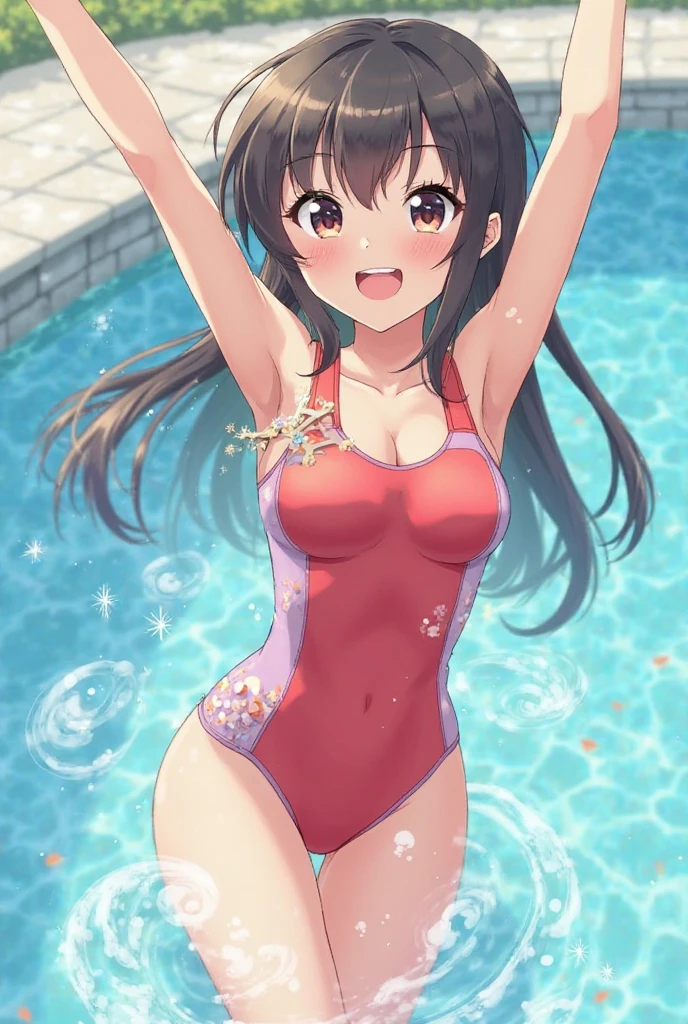Kyoko Saino in a swimsuit