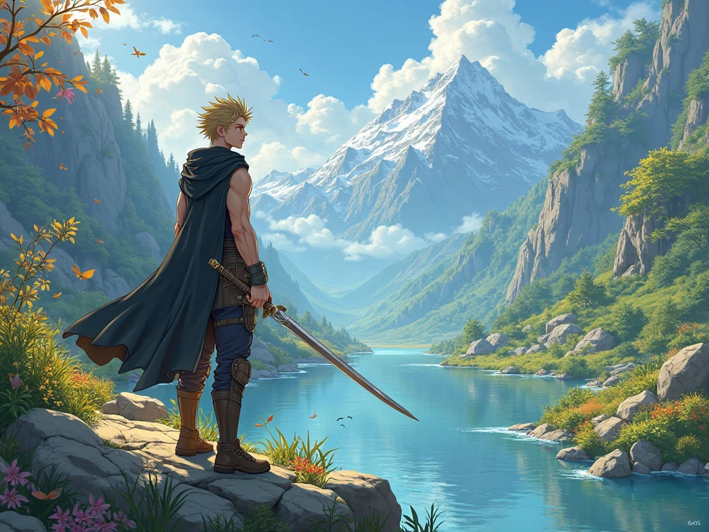 Asta in a beautiful landscape