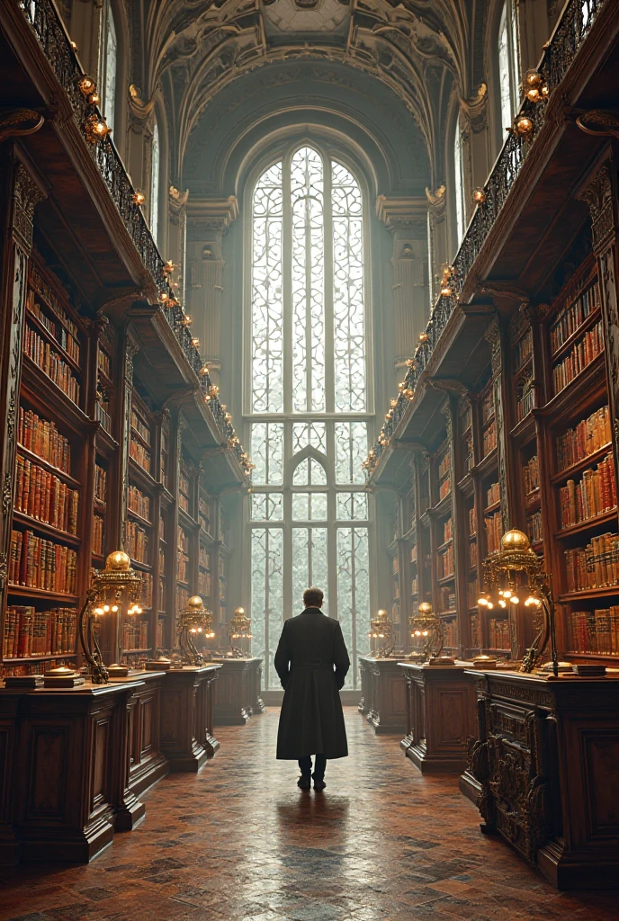 Victorian glass library