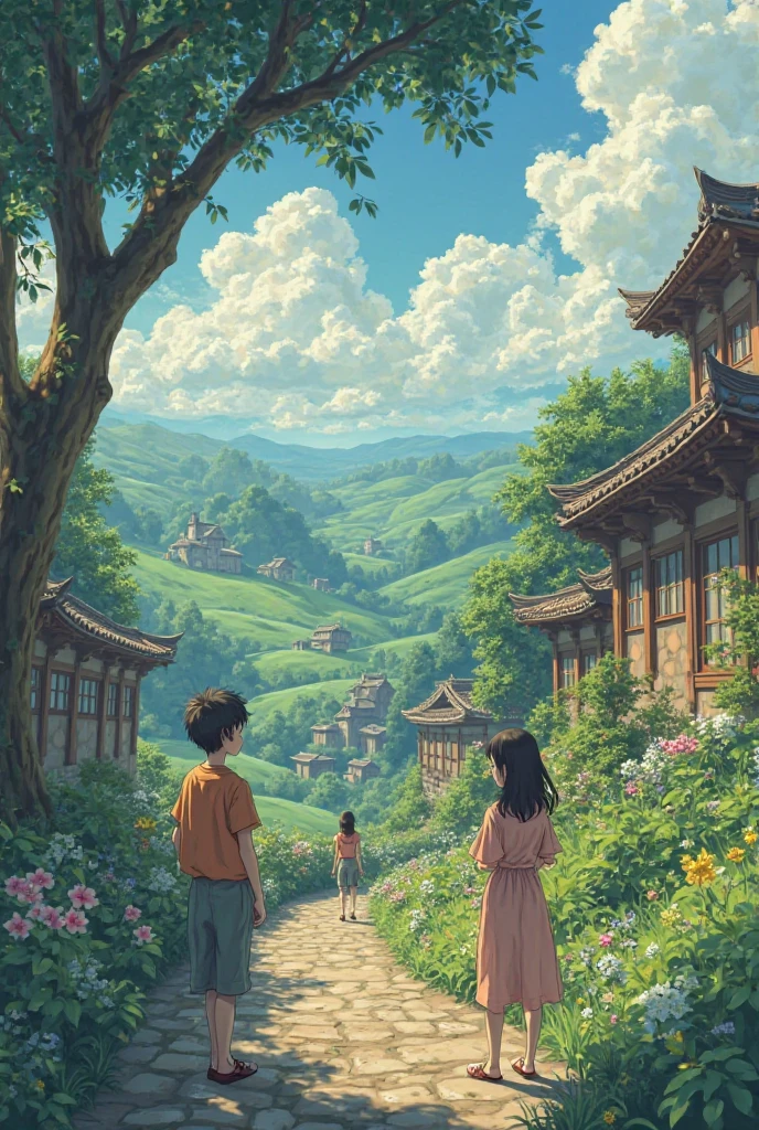 Real photo in Ghibli style 