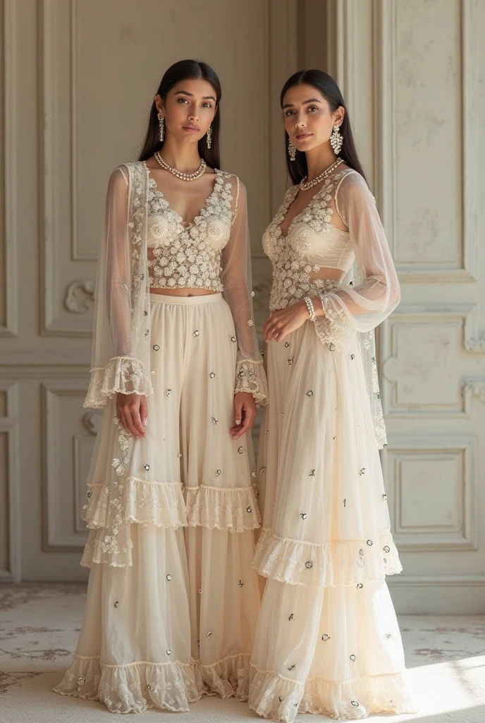 (((8k))), ((best quality)), ((masterpiece)), ((very high detailed)), ((very high detailed fantasy of ultra sexual Tara Sutaria getting married in a royal Hindu wedding ceremony wearing very sexy saree with beautiful pastel colors )), ((beautiful pastel coloured wedding sarees:1.5)), (three 34 year old ultra sexual angelic horny and incredibly gorgeous supermodel mothers walking towards the camera)), ((danish and Norwegian mixed)), (((seductive smile))), (thin waist), ((slutty make up)), ((bright crimson lips)), ((diamond covered bridal vale)), ((in a Hindu bridal march)), ((walking towards the camera)), ((must have sparkling diamonds waist chain)), ((perfect belly button)), ((diamond belly button piercing)), (((varying facial features))), ((very sexualised)) (very long silver hair), ((sparkling white diamond crowns)), ((naked vagina exposed)), (erotic voluptuous bodies), ((silver glistening pale skin)), ((thigh gap:1.3)), ((sparkling Diamond thigh highs)), ((sparkling white diamonds waist chains)), ((sparkling white diamonds very long neck chains)), ((all white church)), ((all white interiors)), ((ultra realistic)), ((real life)), ((high resolution)), ((ultra realistic)