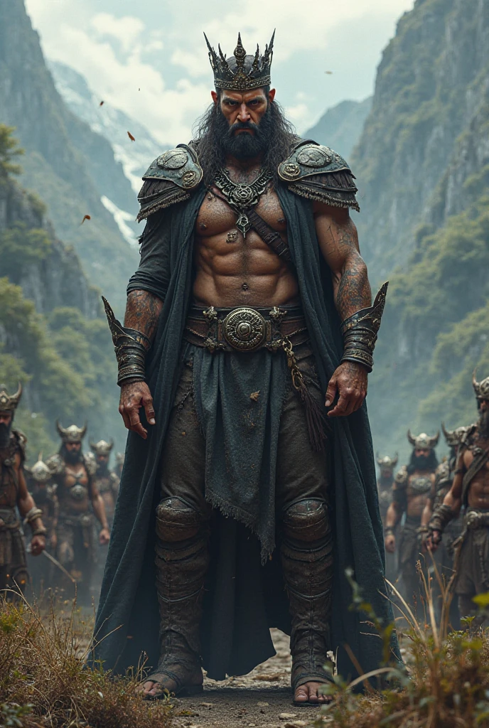 A tall dragon hider, 1,84, brunette skin, eyes browns, full beard, long dread hair , well prepared physically, glasses, a scar on the chest that runs from the left shoulder to the abdomen, na diagonal
