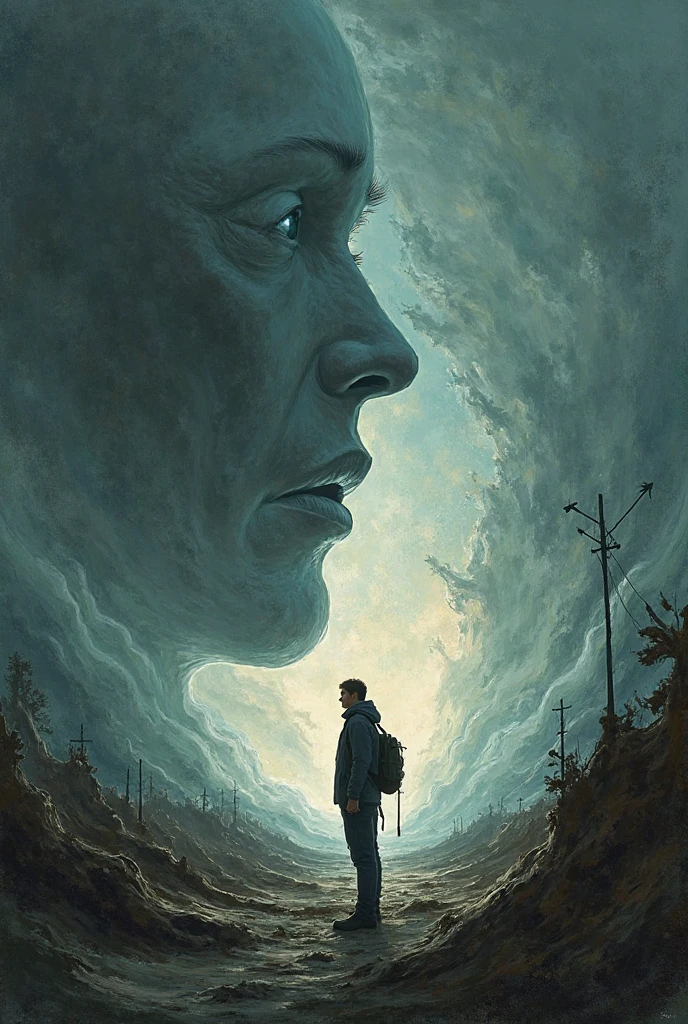 An illustration for the cover of the book about Amir Tetlow to convey a deep sense and the book's theme ranges from silence to shouting. 