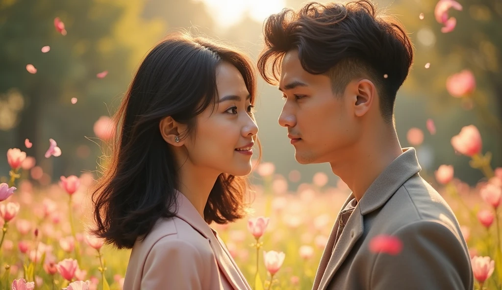 a man and a woman posing for a picture, dilraba dilmurat, duy beni serial, inspired by Wang Yuanqi, secret romance, lovely couple, inspired by Wang Yuan, inspired by Zhang Han, they are siblings, inspired by Ma Yuanyu, inspired by Du Qiong, couple, gongbi, hd, couple pose