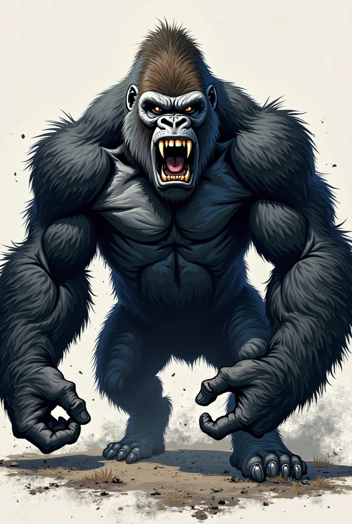 a realistic son goku gorilla hybrid