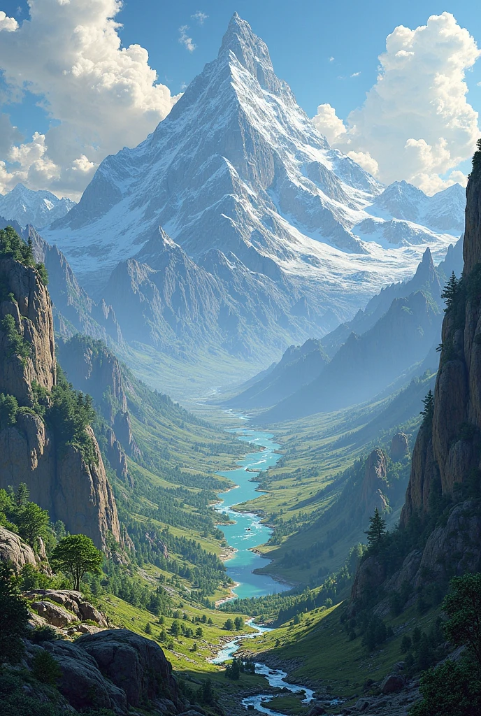 Just make the scene vast as if it were a poster 