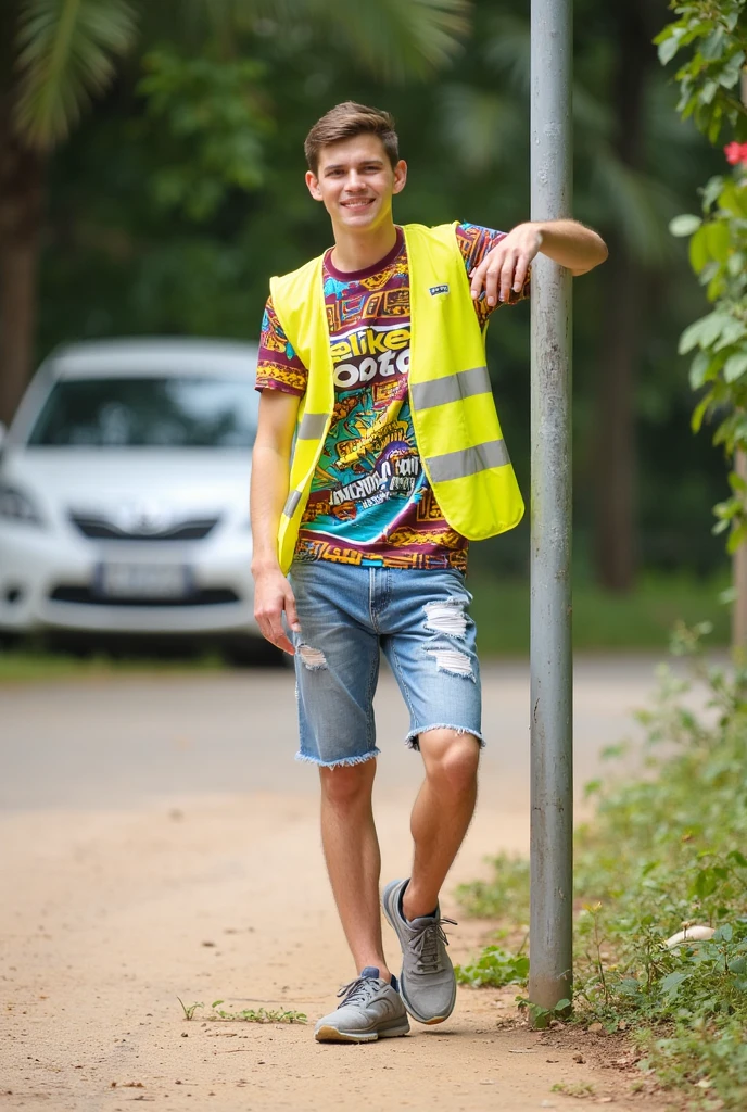 r wearing skateboarding clothes in a park realisat