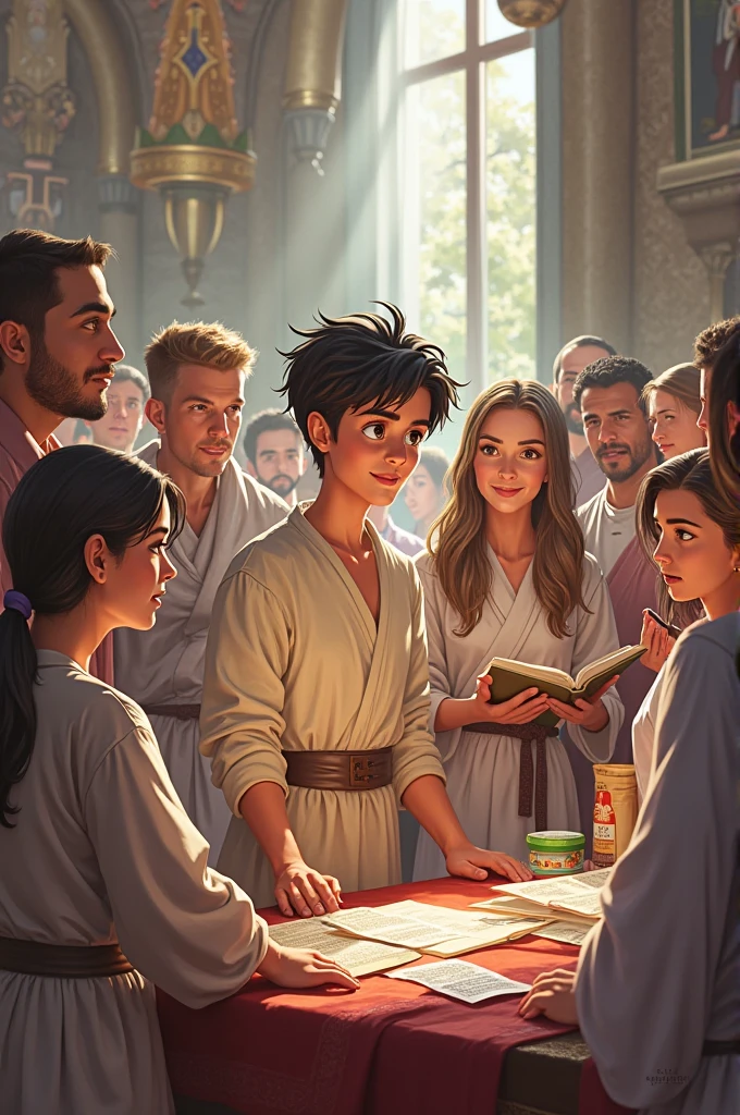 Create an image with ren and adults attending church to participate in EBD, since the month of April is the month of EBD
Enter the following sentence, EBD made for me and for you, Come learn and grow 