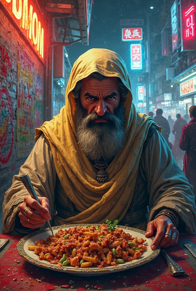 Zaiqa-e-ghazi in wall with fast food 