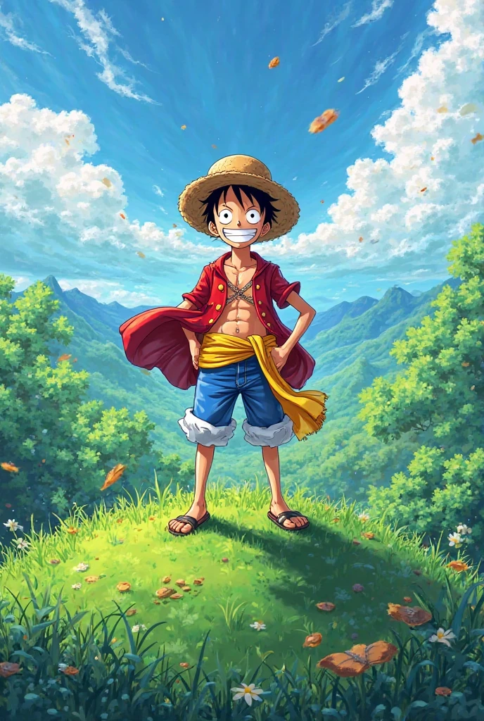 Luffy Ghibli style high resolution