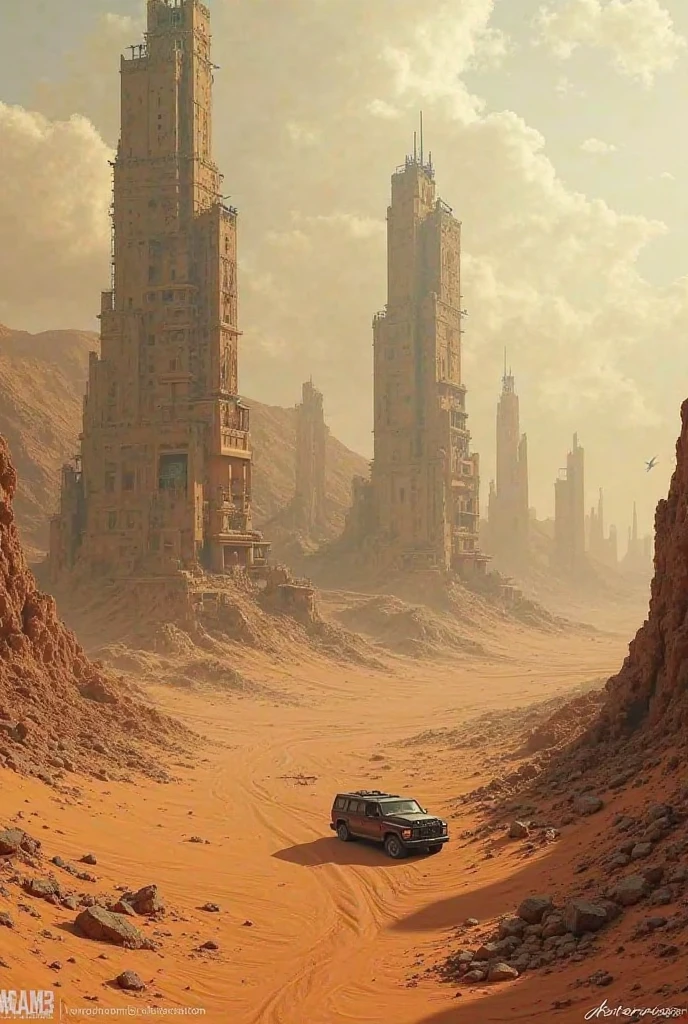 An abandoned desert city