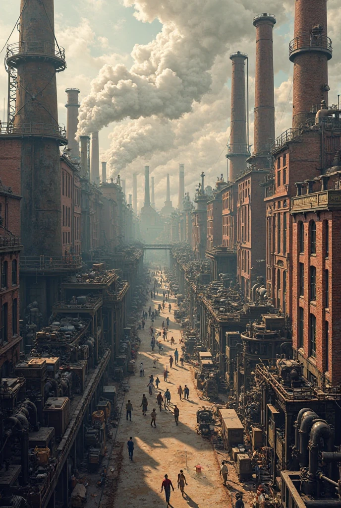 The small workshop system was replaced by the factory system large factories