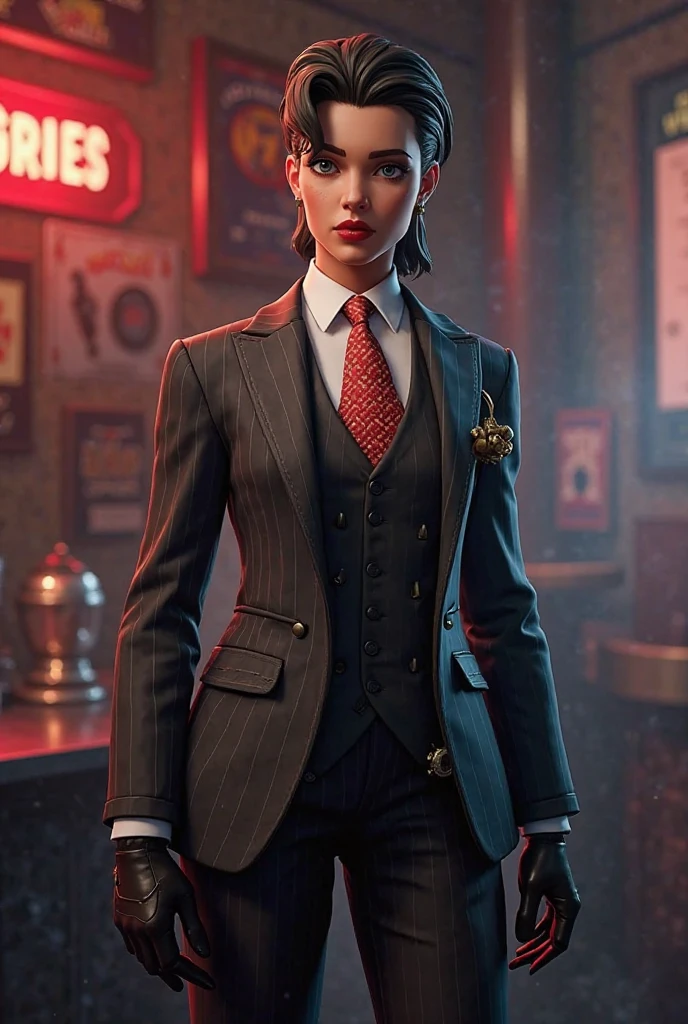 Create Jonesy the Fortnite skin but this time she must be like a Peaky Blinders character