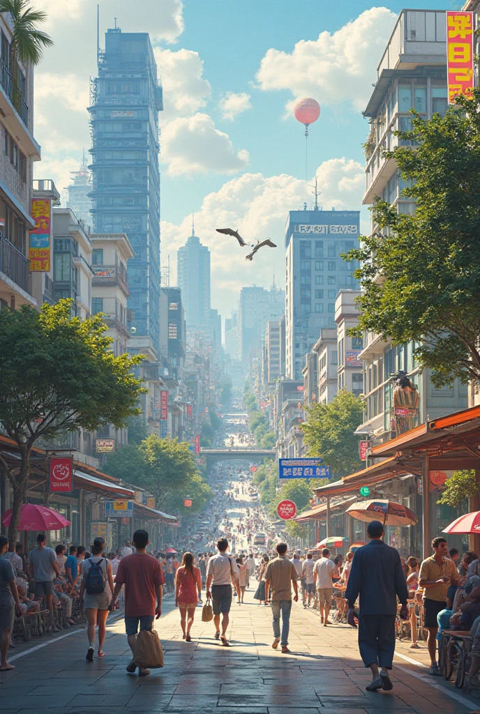 no, I want a current design of a civilization in a normal world