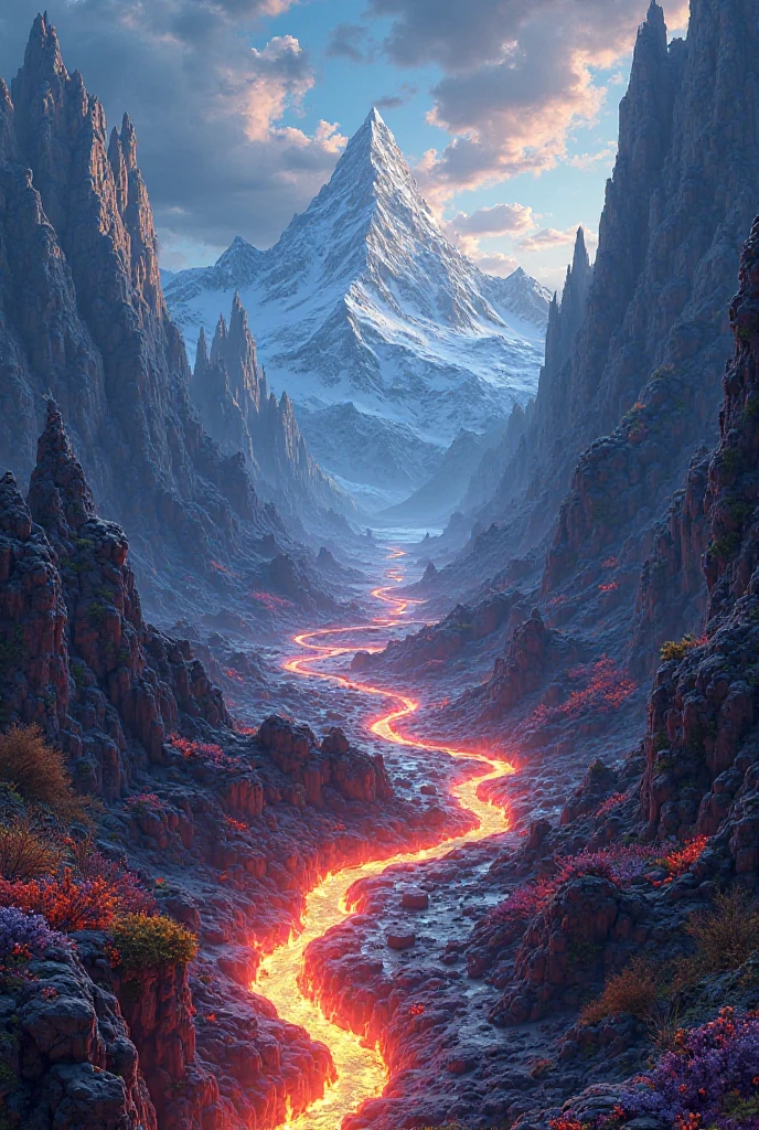 I want you to create for me a picture of a landscape that does not exist in the world 