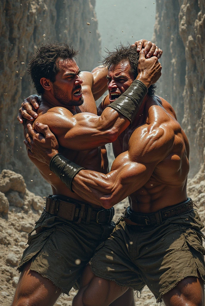 Theseus engages in an epic battle against the menacing Minotaur with his courageous spirit.