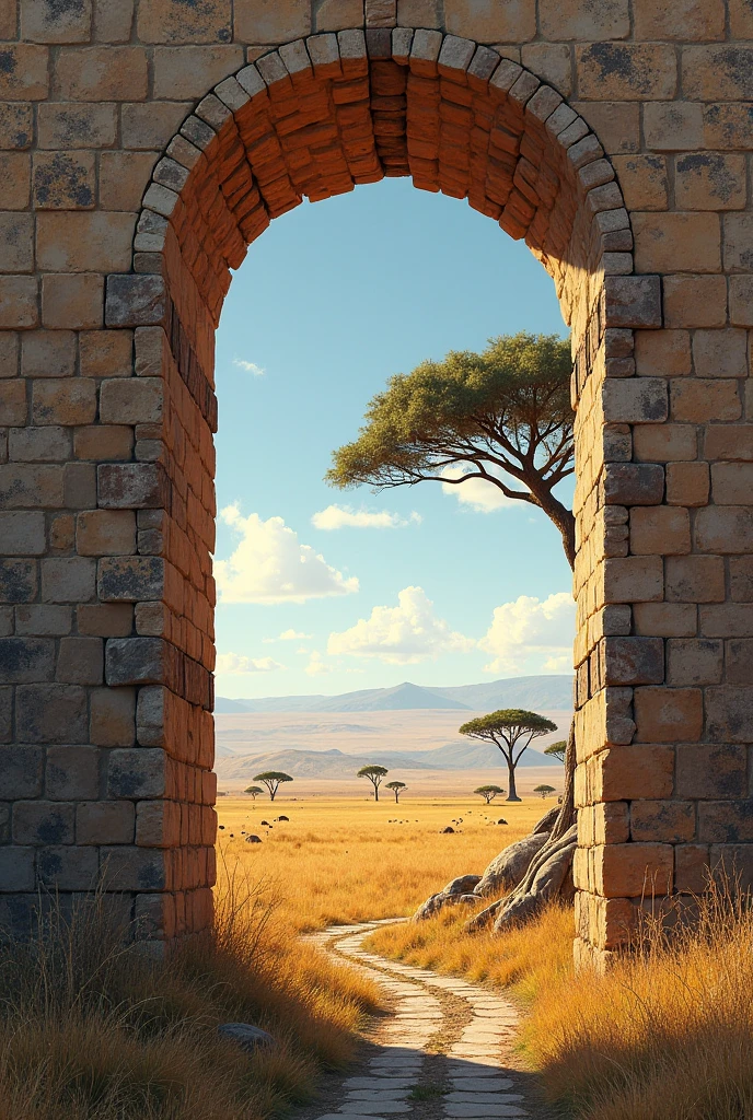 But its walls with an African savanna 