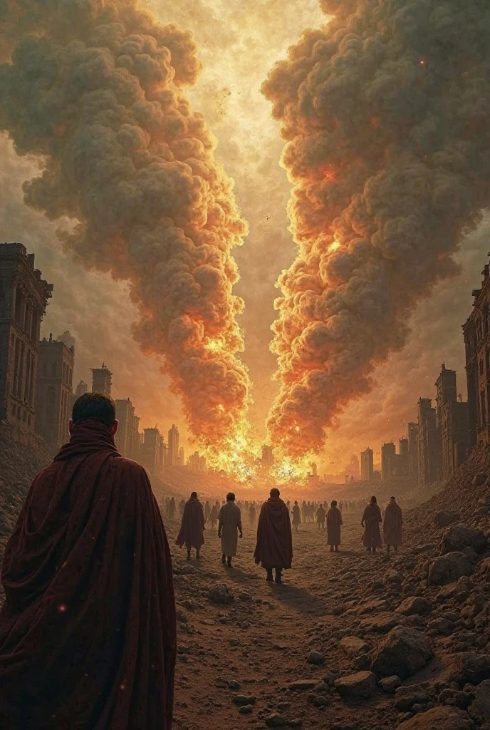 Create an image of a youtube vedio thumbnail about biblical story sodom & gomorrah 

