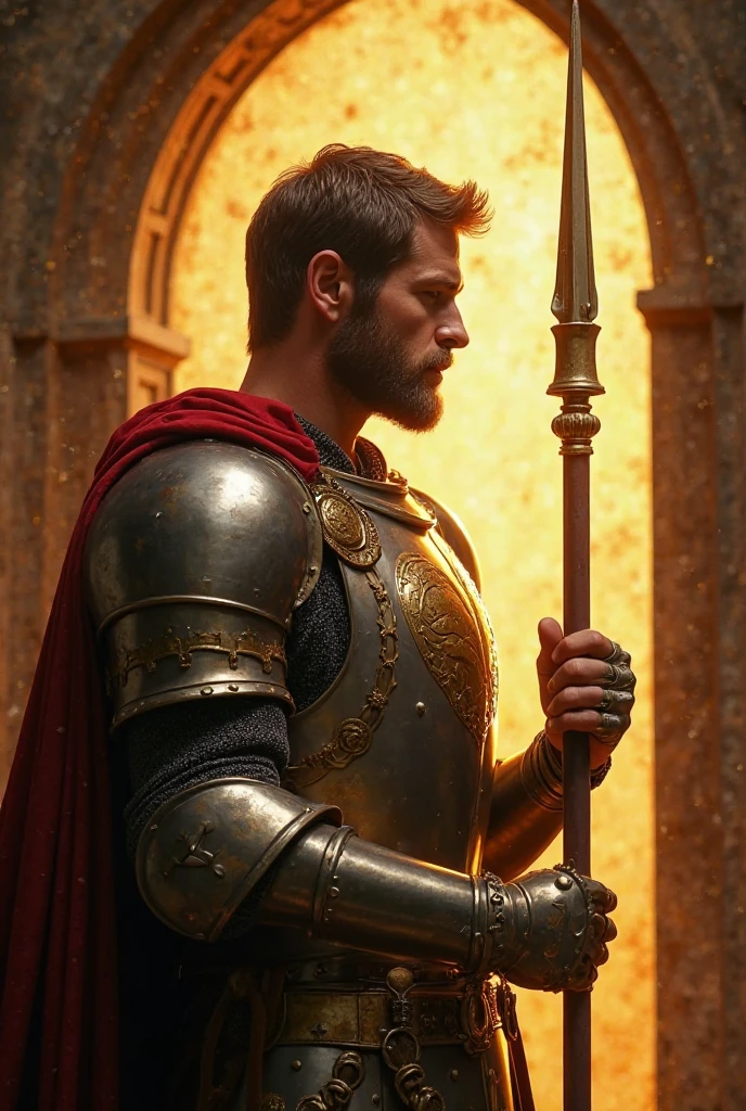 Sent George Image Saint George facing the heavenly door, with a confident expression ...