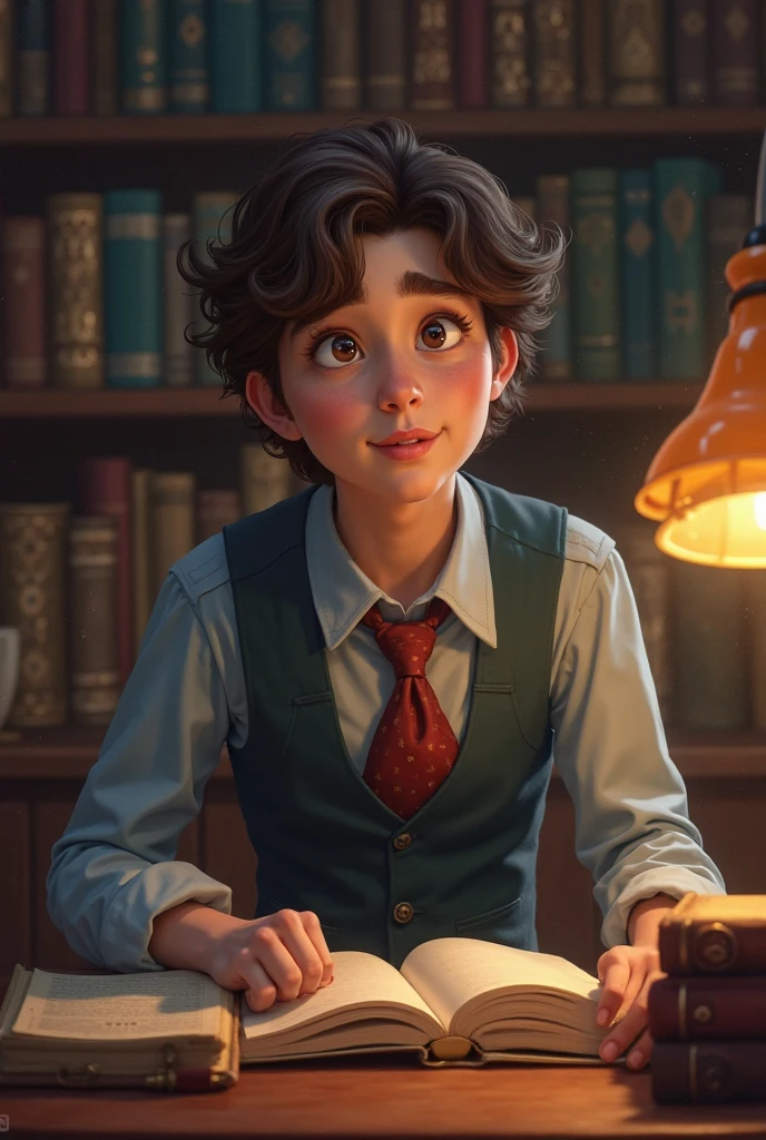 create an image of an inquisitive person 