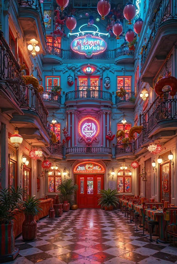 Show me a clown-themed hotel 