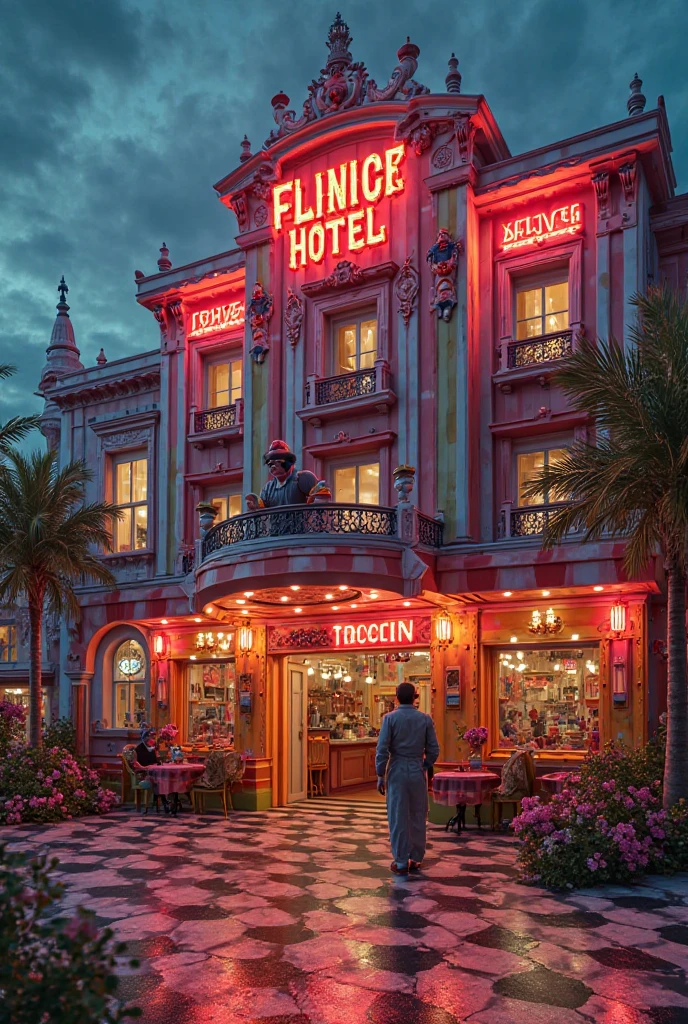 Show me a clown-themed hotel 