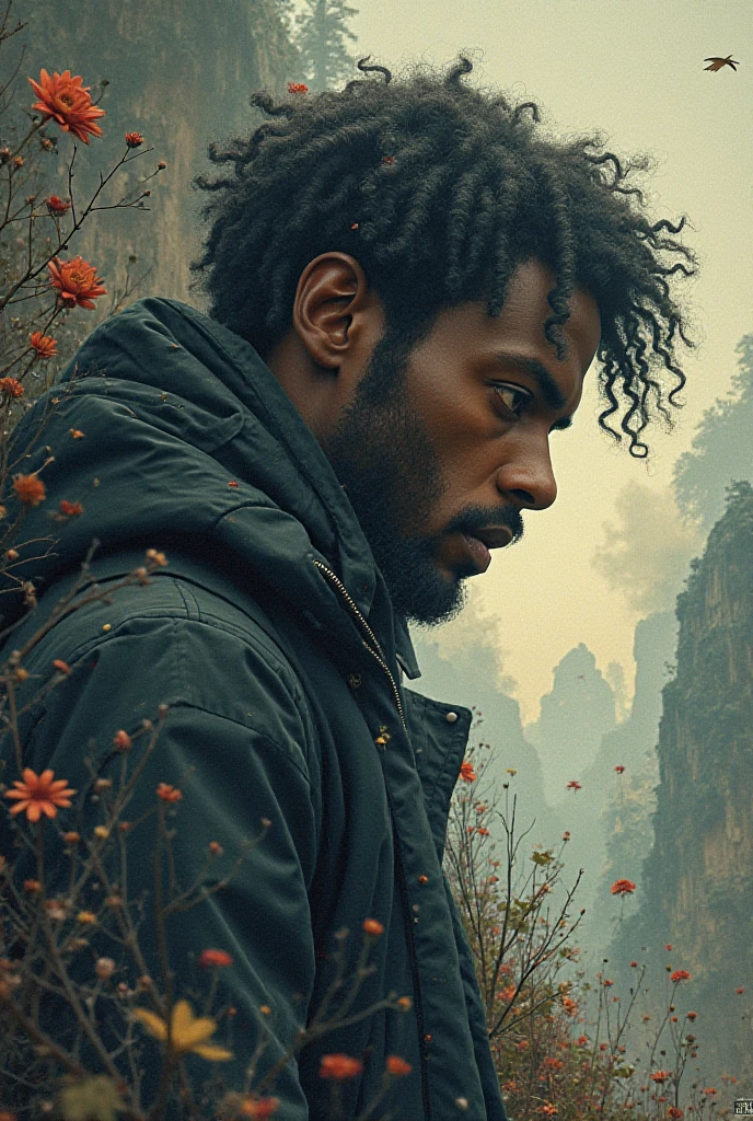 Create a unique album cover image with the title Man Of Potential, artist name should be included in it too. Artist name, IshMael's Music. Make it legit and professional