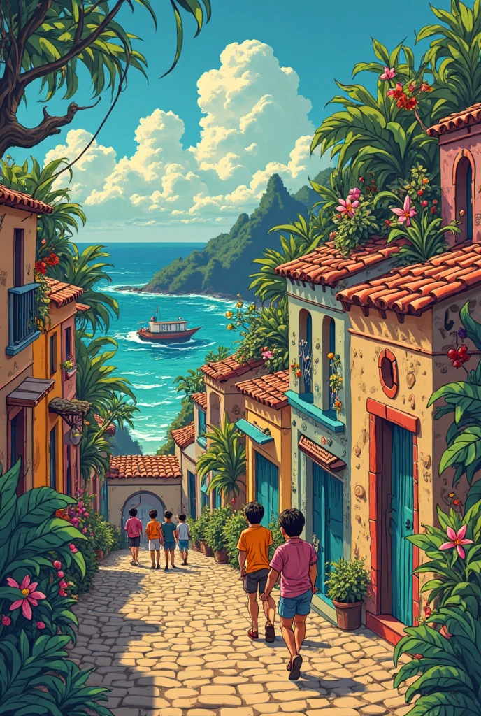 Make me a cartoon template of the play Chronicle of a Death Foretold 