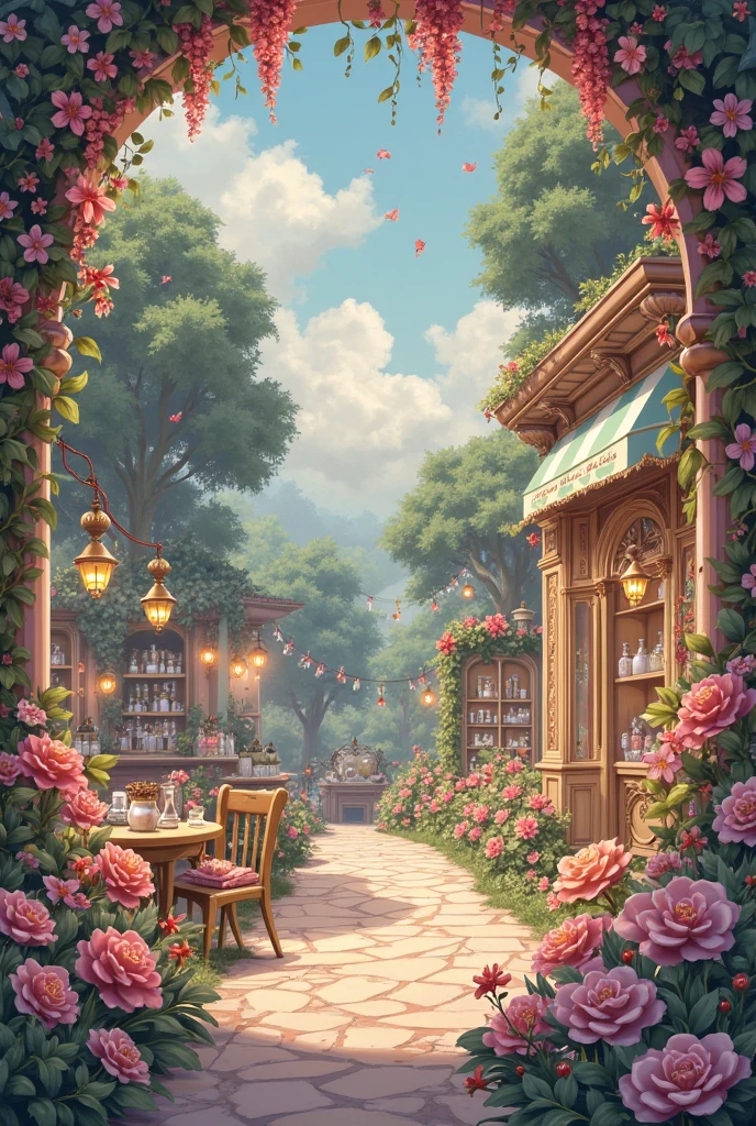 Creative perfumery background for le puff boutique 