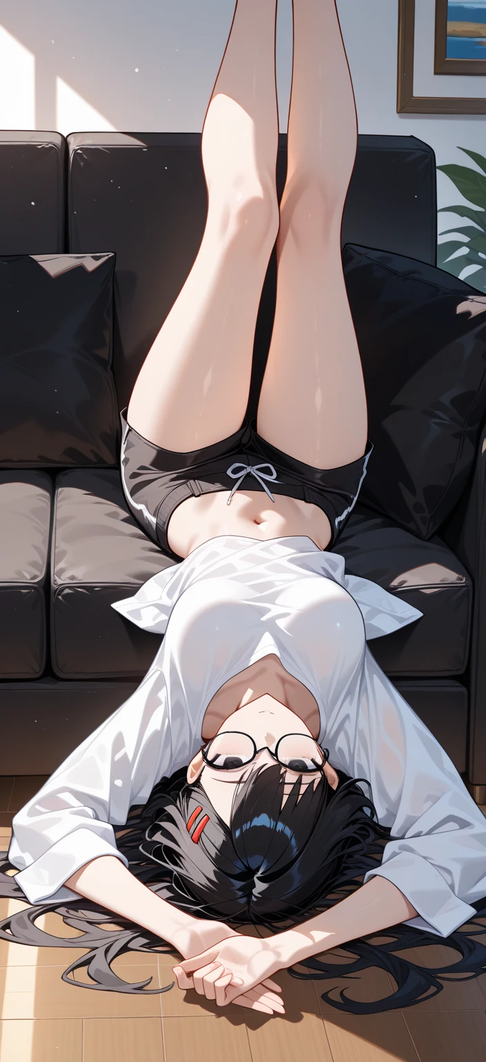 (super flat, flat shading), Honors Type, Really blushing, , high school girl, Short bob cut blonde hair, Glasses, (((sun burn dark skin))), sweaty healthy body, mesugaki smile, white panties, (cameltoe:1.3), bare legs, loafers, ultra realistic, early morning, crossed arms, (spread legs:1.5), squatting, in crowded street, (panty shot:1.5)