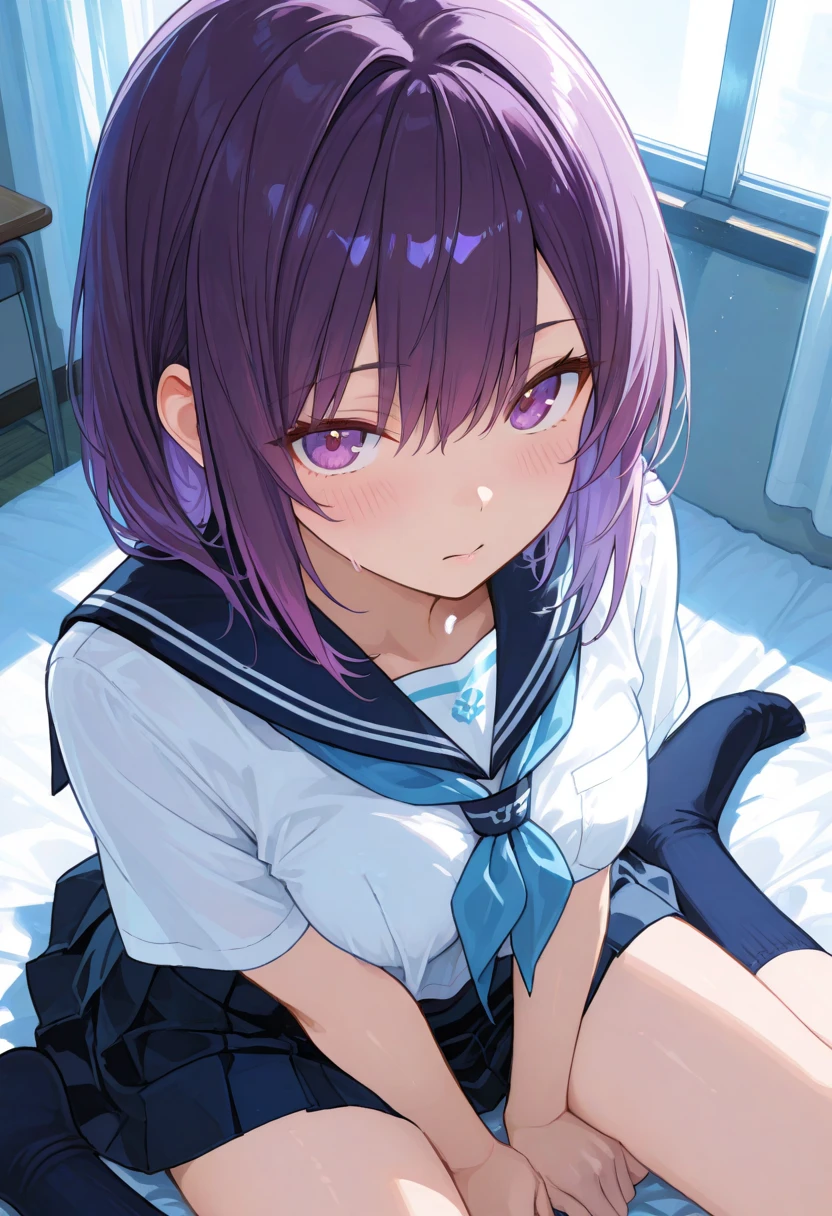The skirt is transparent,blush,Transparent skirt,Expose,Expose below,fingering,(best quality,4k,high resolution,masterpiece:1.2)whole body,See whole body,Short skirt,((Pixel Perfect,Perfect details)))),solo,1 Girl,tatsumaki,Looking at the audience,nude,Cat soup,(put one hand in1.8)I can't help but go to the toilet,Shy expression(Cat:1.2),No,Wild Ascension,(masterpiece:1.2),Best quality,high resolution,Unity 8k wallpaper,(illustration:0.8),(Beautiful detailed eyes:1.6),Perfect lighting,Extremely detailed CG,(Perfect hands,Perfect anatomical structure),ph rikka,1girl, purple hair, short hair, Bob hair, blue eyes,pov_doorway,blush,looking_at_viewer,do the splits,(perfect hands, perfect anatomy),Embarrassed expression、The expression of not wanting to go to the toilet, (Sexual pleasure expression:1.4), (expression of pain:1.2)、close eyes、sexy look、penis,cum in open mouth,cumshot,cum
