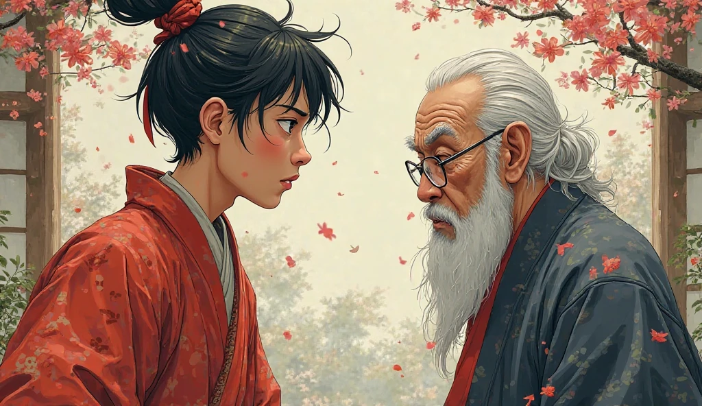 A japenese ager arguing wiseman