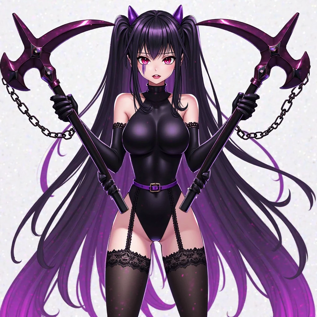 <lora:orange_xl:0.6>,black headwear,1girl,thighhighs,hand on headwear,solo,closed mouth,ushiyama ame,lipstick mark,flower,striped,flower tattoo,from side,absurdres,nail polish,thigh boots,boots,cowboy shot,medium breasts,vertical-striped thighhighs,hand on own hip,black footwear,butterfly,black corset,long hair,arm tattoo,looking at viewer,breasts,hat,insect,looking to the side,vertical stripes,purple eyes,hand up
