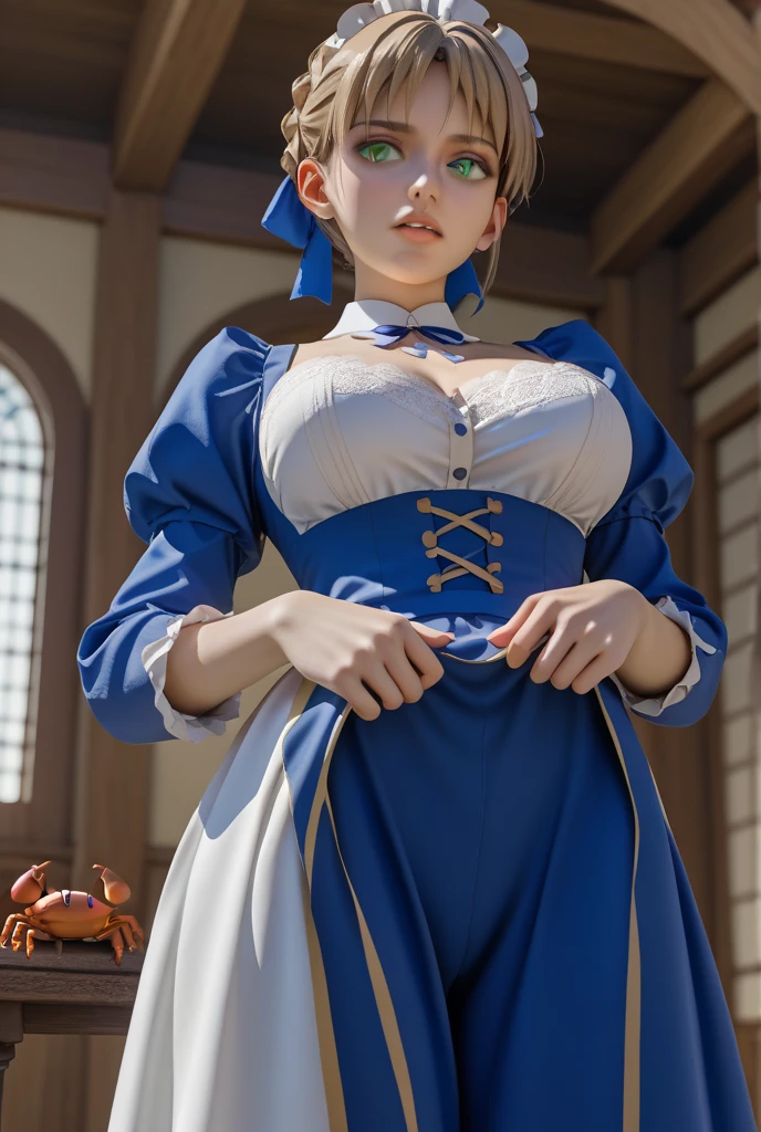 uma mulher de roupa branca, terno e grava, cinematico, 8k, detalhado --auto