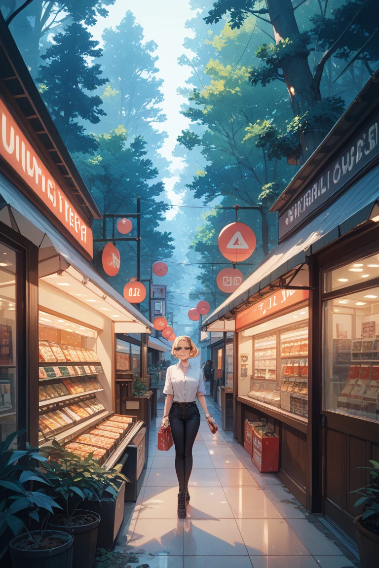 in the dark forest、Exterior of the GU々building that operates with Kou（Clothing store）at 3 o'clock in the middle of the night