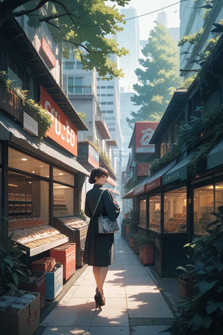 in the dark forest、Exterior of the GU々building that operates with Kou（Clothing store）at 3 o'clock in the middle of the night