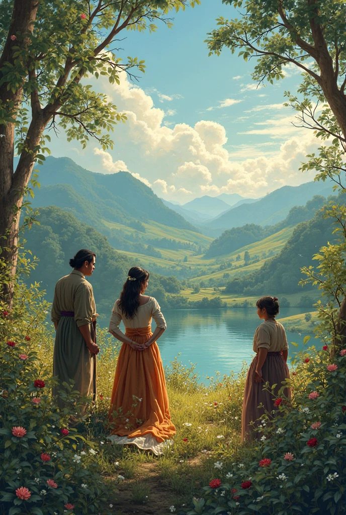 make an landscape art image about kabanata 37 of Noli me Tangere