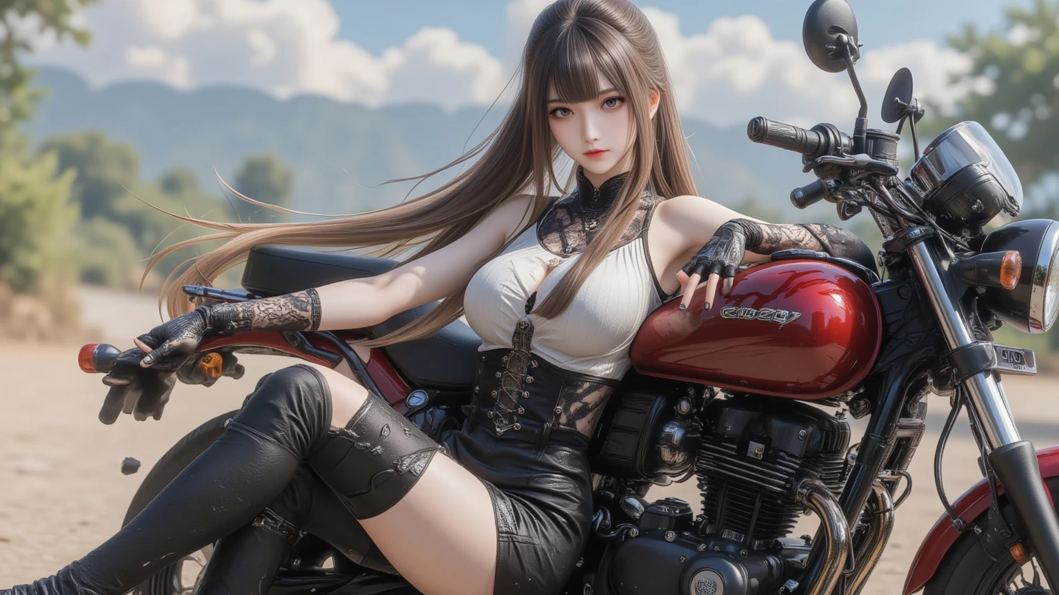 (((((Best Quality, 8K, 32K, masterpiece, 1.2)))),{{solo}},((nsfw:1.5)),{{{Model: GirlfriendMix_v1:1.5}}},((perfect beautiful face:1.5)), slender body, sex machine, bdsm,((bound by sex machine:1.3)), ((inserted dildo into pussy, vaginal dildo:1.3)), high quality of vagina, vivid pussy, ((a lot of public hairs:1.4)), embarrassed, blush, looking at viewer, focus on crotches,
