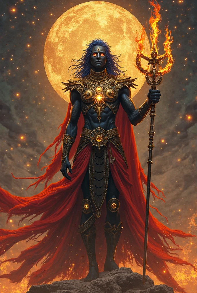 God of the undead as a King,displaying his own power.((resurrection,unnatural, parasite of life, cold, soulles)),((black,indigo,red)),(( Full figure wiew)). ((Three quarter wiew)).((fractal)),((deep wiew)),warp space scenario background,photographic,ultra high resolution,hyperdetailed, masterpiece, 3d modelling, digital art.