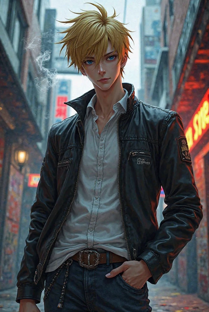 Create Mitsuya Takashi from Tokyo Revengers in a realistic version,  real life. Remember that the character is 