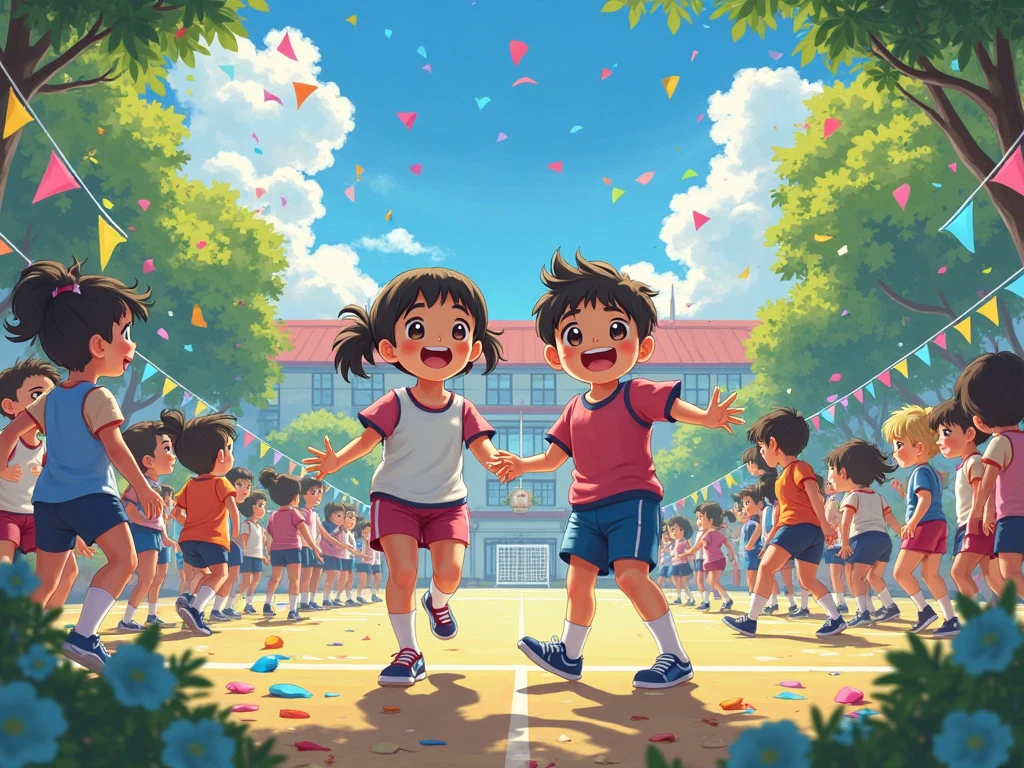 image of ren and popes celebrating the International Day of Sport and Peace at school