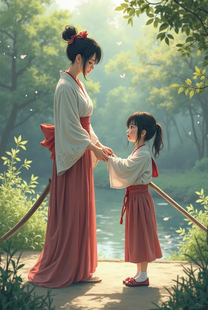 Anime mother and daughter、kendo、I'm pants。I'm not wearing thongs and full ????