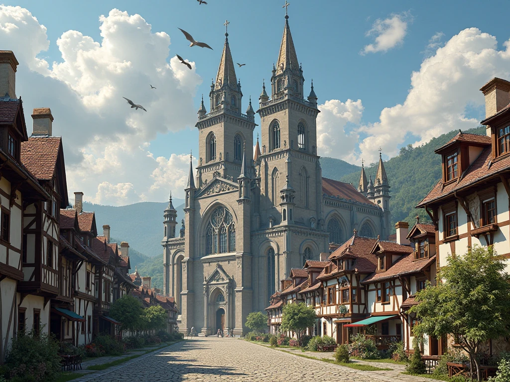 Monastery at Central part of Ukrainian town Lviv at it's medieval times