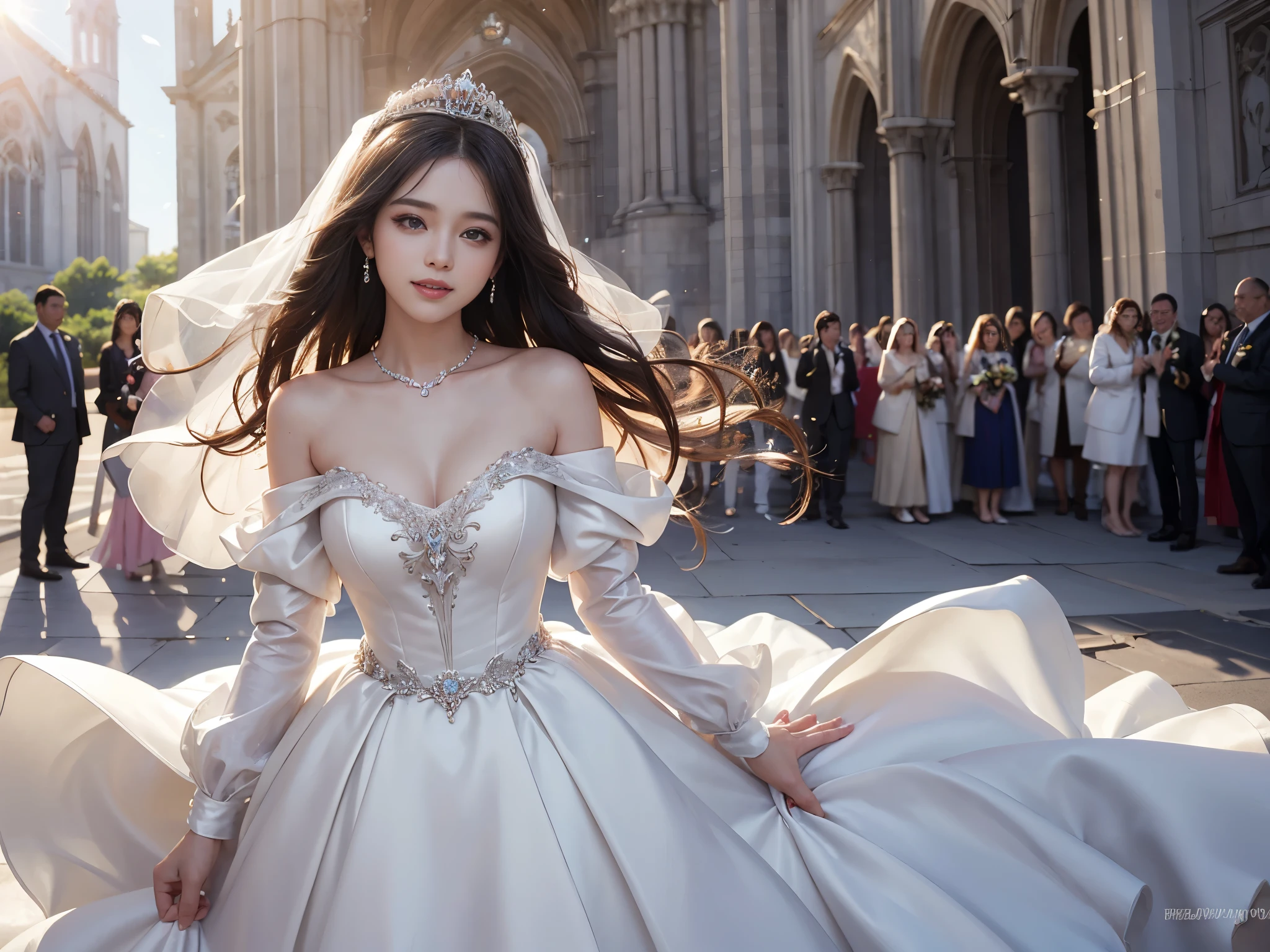 masterpiece, best quality, wedding dress:china dress:0.3, girl, angel, female,