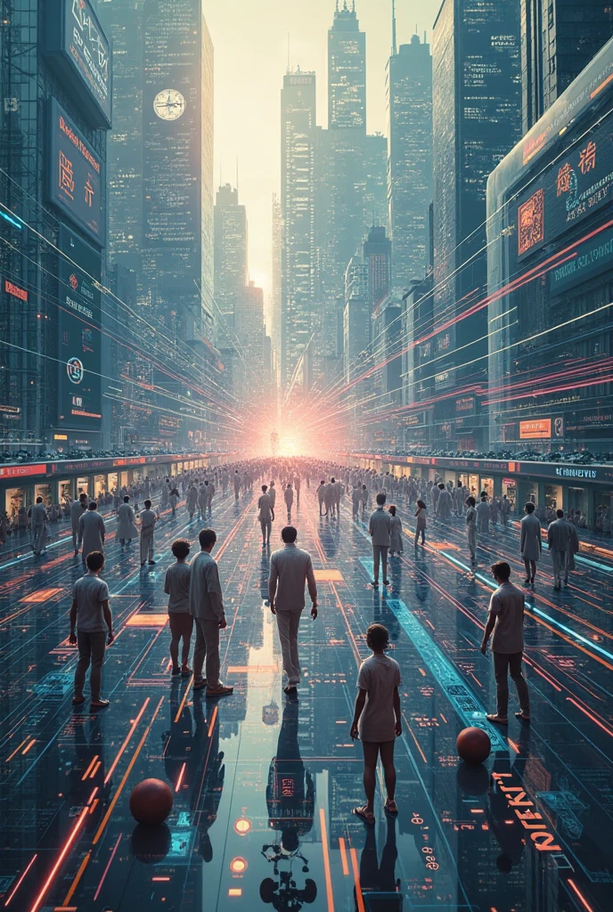 Create an image of the third wave of globalization